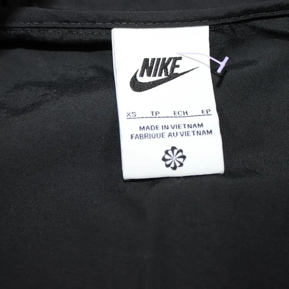 Nike Jacket Women XS Black Hooded Full Zip Cropped Windbreaker Run Athletic